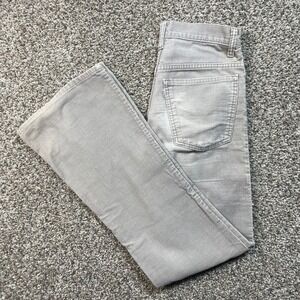 Vintage Levi's Women's 26x31 Corduroy Pants Light Gray Wide Leg High Rise
